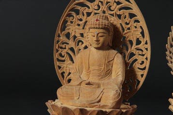Buddhist Sculptures Pair – Shakyamuni Buddha (Shaka Nyorai)