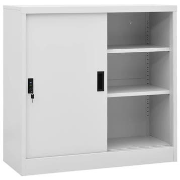 vidaXL Kantoorkast met schuifdeuren 90x40x90 cm staal, Verzenden, Nieuw