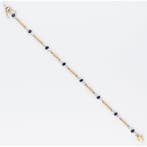 Armband - 14 karaat Geel goud, Witgoud Saffier - Diamant