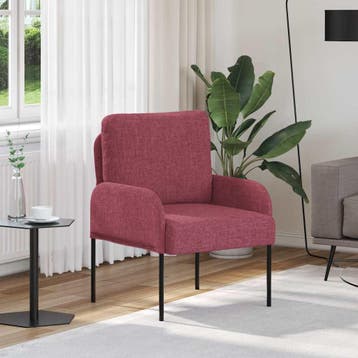 vidaXL bank / zetelen met kussen 55cm Wijnrood Multiplex, Huis en Inrichting, Verzenden, Nieuw