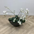 stenen plantenbak met Orchidee kunstplant, 90 cm, Huis en Inrichting, Kamerplanten