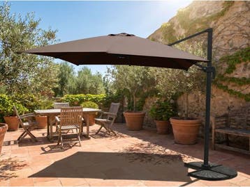 Veiling - Hangende parasol zandkleurig 300x300cm