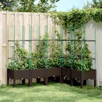 vidaXL Plantenbak met latwerk 160x120x142,5 cm polypropeen, Verzenden, Nieuw