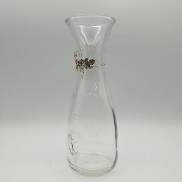 Mezzo Litro Vino uva in vetro e Argento 800 - Karaf - .800