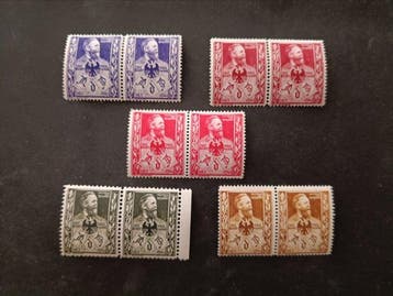 Duitse Rijk 1941 - Vignetten Dag van de Postzegel in Paaren, Postzegels en Munten, Gestempeld