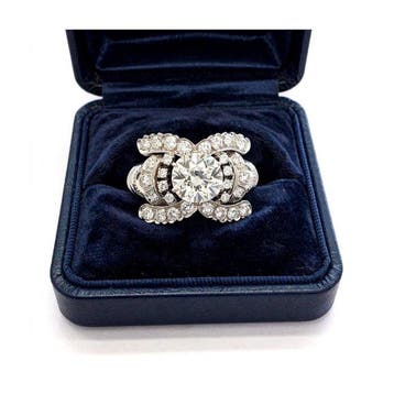 Ring - 18 karaat Witgoud - 2.80ct. tw. Diamant (Natuurlijk)