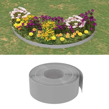 vidaXL Tuinranden 3 st 10 m 20 cm polyetheen grijs, Verzenden, Nieuw