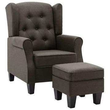 Fauteuil Taupe -35% | Retour Deal | Sla je slag, Kunststof, Verzenden, 75 tot 100 cm, Zo goed als nieuw