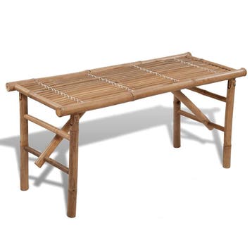 vidaXL Tuinbank inklapbaar 118 cm bamboe, Verzenden, Nieuw