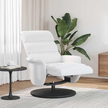 vidaXL Ligstoel Wit 98 x 71 x 106 cm PU, Verzenden