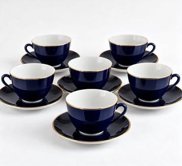Lomonosov Imperial Porcelain Factory - Service à café pour 6