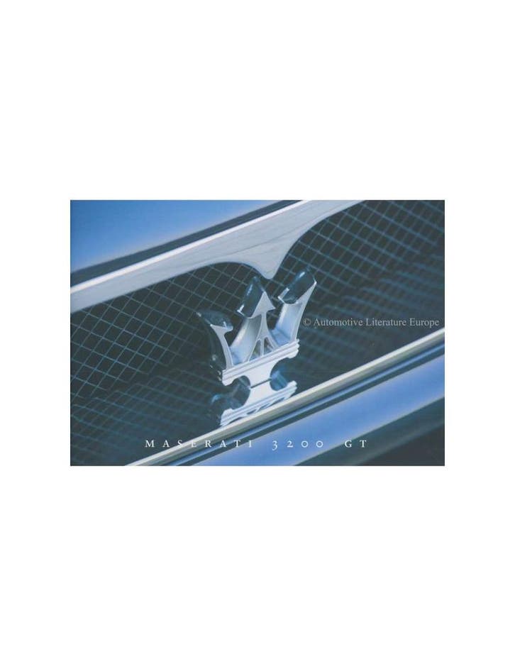 2000 MASERATI 3200 GT BROCHURE ITALIAANS, Livres, Autos | Brochures & Magazines