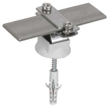 Dehn Conductor Holder StSt For Fl 30mm/Rd6-10mm With Wood, Bricolage & Construction, Verzenden