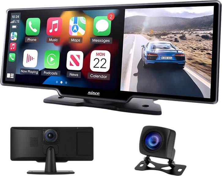 Nince CarPlay Scherm 10 Inch – Draadloos Apple CarPlay &amp;, Auto diversen, Auto-accessoires, Nieuw, Verzenden