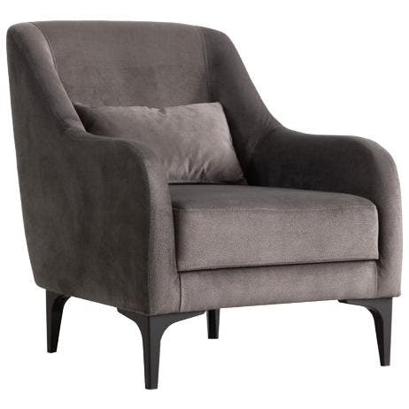 Evila Originals Astana Fauteuil Antraciet - Outlet, Maison & Meubles, Fauteuils, Envoi