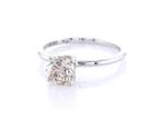 Bague - 14 carats Or blanc - 1.01ct. tw. Diamant (Couleur