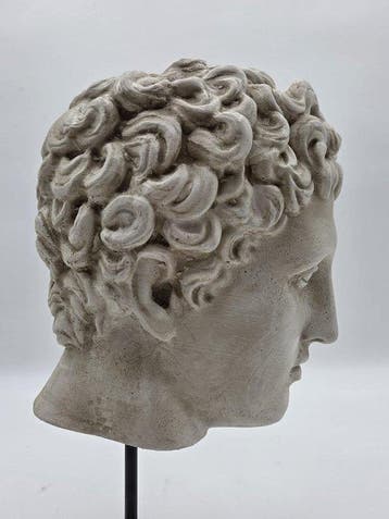 Sculpture, Testa di Eros - 33 cm - poudre de marbre