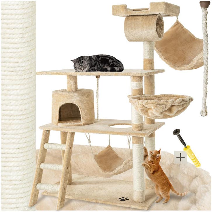 Krabpaal Marcel 141cm - beige, Dieren en Toebehoren, Katten-accessoires, Verzenden