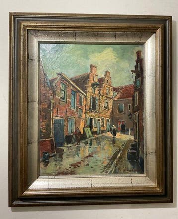 Martinus Leonardus Middelhoek (1898-1986) - Stadsgezicht, Antiek en Kunst