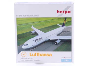 Schaal 1:500 Herpa 516549 Lufthansa Airbus A340-300 Berg..., Ophalen of Verzenden