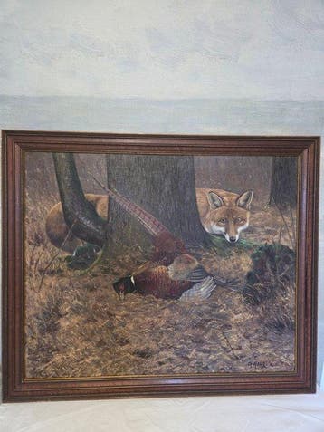 Christian Haug (1878-1942) - Fuchs und Fasan - NO RESERVE, Antiek en Kunst