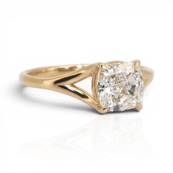 Bague - 18 carats Or jaune - 2.01ct. tw. Diamant (Naturelle), Handtassen en Accessoires, Ringen