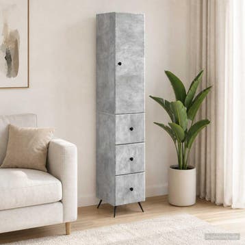 vidaXL Kast Set 2 st 34,5 x 34,5 x 90 cm Bewerkt hout, Verzenden