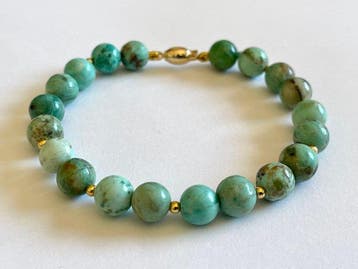 18 karaat (750) goud - Peruaanse turkoois - Armband