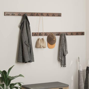 vidaXL Hanger Bruin 60 x 7 x 8 cm Massief Gerecycleerd Hout, Verzenden, Nieuw