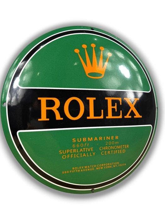 Rolex - Submariner - Emaille plaat - Emaille, Antiek en Kunst, Antiek | Wandborden en Tegels
