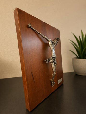 SERGIO VERGINELLI - sculptuur, CROCIFISSO - 40 cm -