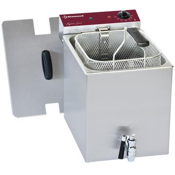 Elektrische friteuse tafelmodel 8 liter + aftapkraan, Verzenden, Nieuw in verpakking, Fornuis, Frituur en Grillen