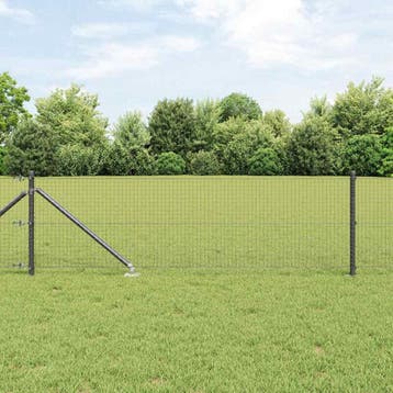 vidaXL gelast draadhek met grondpennen 50 x 0,6 m, Tuin en Terras, Verzenden, Nieuw