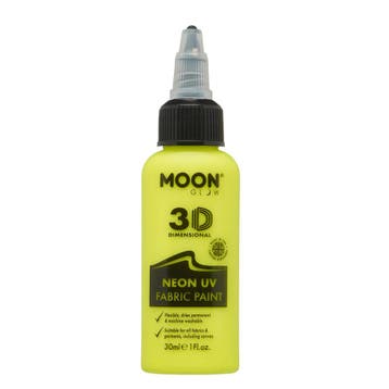 Moon Glow Neon UV Fabric Paint 30ml Intense Yellow 30ml, Hobby en Vrije tijd, Verzenden, Nieuw