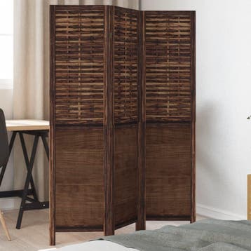 vidaXL Kamerscherm met 3 panelen massief paulowniahout, Verzenden, Nieuw