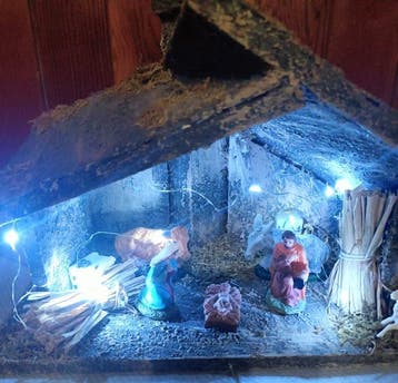 Kerststal - Hout, Diversen, Nieuw