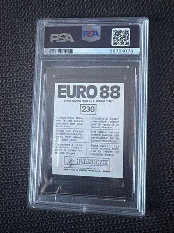Panini Euro 1988 Marco van Basten - PSA 6 Graded sticker, Nieuw