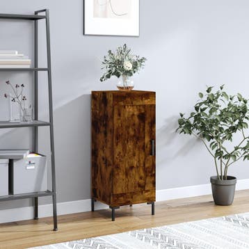 vidaXL Dressoir 34,5x34x90 cm bewerkt hout gerookt eiken, Verzenden, Nieuw