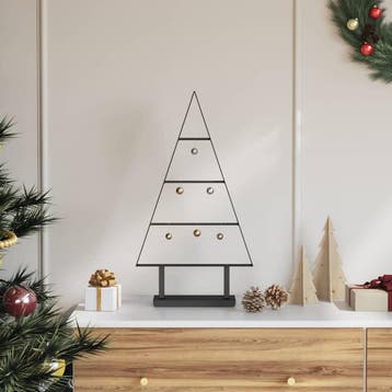vidaXL Metalen kerstboom Zwart 60 cm Staal, Verzenden, Nieuw