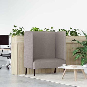 vidaXL Hoog rugbank / zetel Taupe 109 x 56 x 121 cm Stof, Verzenden, Nieuw