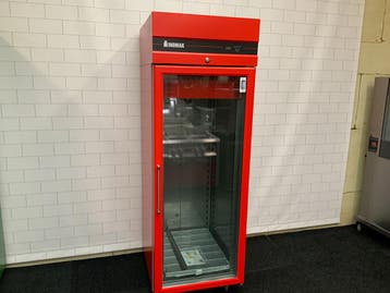 Showroommodel Inomak Koelkast 2/1 GN enkeldeurs glas Rood, Ophalen of Verzenden