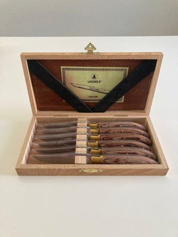 Laguiole Leclair - Tafelmessenset (8) - Laguiole - Staal,