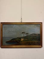 Scuola italiana (XIX-XX) - Marina con Barca