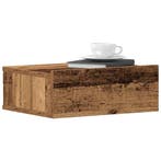 vidaXL Nachtkastje zwevend 40x32x15 cm bewerkt hout oud, Verzenden