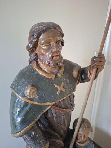 Noord-Spaans / Zuid-Frans - sculptuur, Sint Rochus - 65 cm -