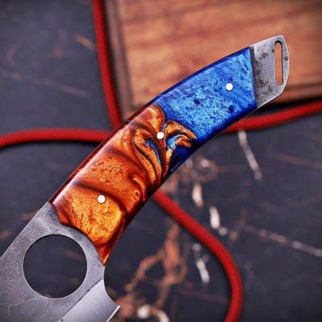 Custom Hand-Forged Premium Chefs Knife - Tafelmes - Staal,, Antiquités & Art