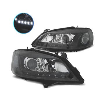 Phares Diurnes Led Pour Opel Astra G 97-04 Fond Noir, Verzenden, Nieuw