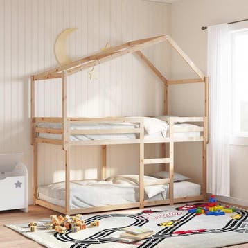 vidaXL Kinderbedhuisje 213x95,5x144,5 cm massief grenenhout, Verzenden