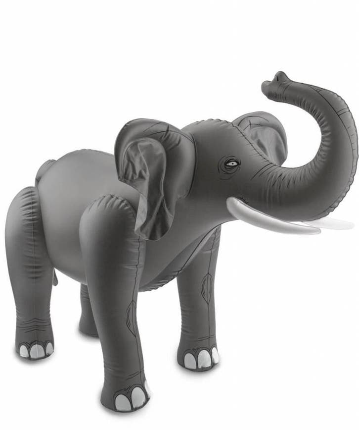 Opblaas Olifant 75cm, Hobby en Vrije tijd, Feestartikelen, Nieuw, Verzenden