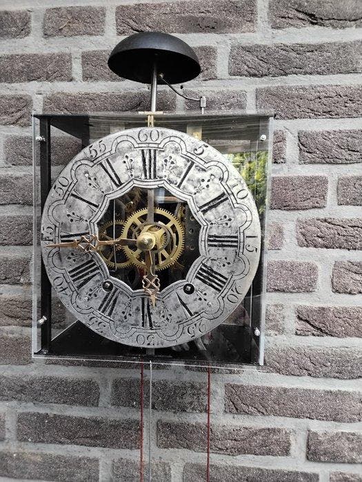 Comtoise klok - Antiek Metaal, Messing - 1850-1900 - Aparte, Antiek en Kunst, Antiek | Klokken